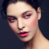 blush, brush, eyebrow pencil, contour powder, makeup powder